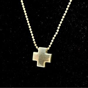 Tiffany & Co Silver Roman Cross Pendant Necklace